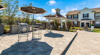 Patio with bbq grills